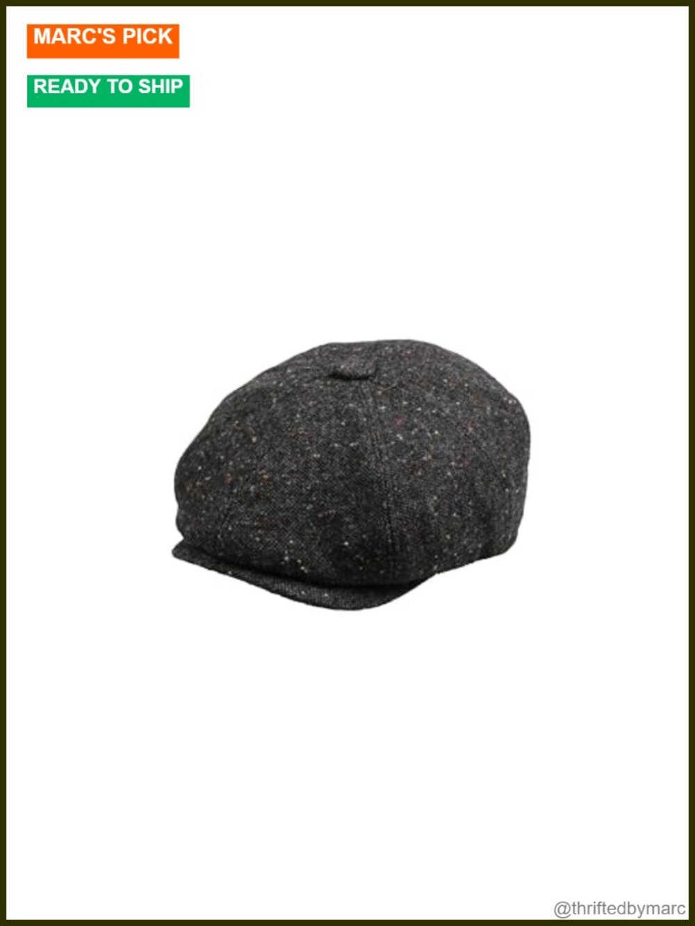 8 Panel Wool Blend Newsboy Cap - Classic Tweed & Herringbone Baker Boy Hat